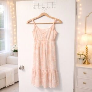 ✨ Rails Delilah Peach Pink Tie Dye Midi Dress - Linen Blend Size XS
